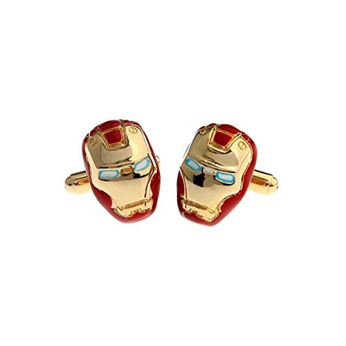 Marvel Comics Iron Man Red and Gold Cufflinks with Giftbox