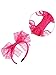 Blulu 4 Sets 80's Lace Headband with Bow for Women 80s Hair Accessories for Retro 80s Clothing Theme Party
