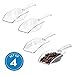 iDesign Large Plastic Measuring Scoops for Baking, Kitchen Pantry, Pet Food, Laundry, Bath, 1/3 Cup, Set of 4, Clear primary