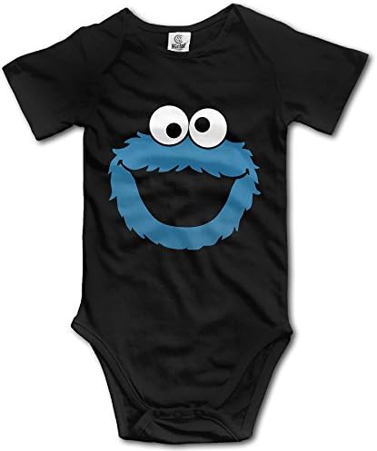 Cartoon Eyes Short-Sleeve Romper Playsuit For Boys &amp; Girls Size 6 M Black