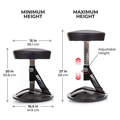 Sit 360 Adjustable Wobble Stool Office Desk Balance Chair with