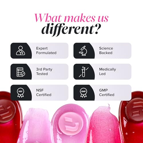 Collagen Gummies - Collagen Peptides with Hyaluronic Acid, Vitamin C & Biotin - Collagen Supplements for Women & Men - More Convenient Than Collagen Powder - 60 Marine Collagen Gummies - Novomins