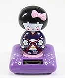 Solar Power TOY - Purple Kimono Cute Geisha Japanese Girl Car Home Decor