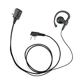 Zeadio® Ear Clip Earpiece Headset PTT for 2 PIN Kenwood Baofeng Puxing Quansheng Weierwei Wouxun Radio Lt-2288 Lt-3107 Lt-3188 Lt-3260 Lt-3268 Etc.