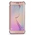 Samsung Galaxy S6 edge plus Case,Mirror Smart Clear View Window Flip Case Cover For Samsung Galaxy S6 edge plus - rose gold