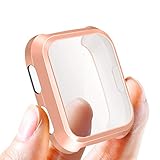 Lilycase Compatible for Fitbit Versa Case, Scratch-Resistant Soft Flexible TPU Plated Lightweight Protective Protector Bumper Shell Cover Compatible for Fitbit Versa SmartWatch (Rose Gold)