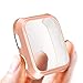 Lilycase Compatible for Fitbit Versa Case, Scratch-resistant Soft Flexible TPU Plated Lightweight Protective Protector bumper Shell Cover Compatible for Fitbit Versa SmartWatch - Rose Gold