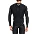 SKINS Men's A400 Long Sleeve Compression Top, Black, Small