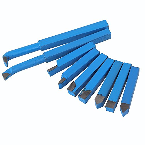 CNBTR 10mm YT15 Alloy Carbide-Tipped Insert Lathe Turning Tool Cutting Tools Bit Set Pack of 9