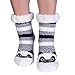 Jeasona Panda Gifts for Women Cozy Fuzzy Panda Slipper Socks With Grippers