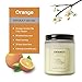 Candles, Natural Scented Soy Candle, Highly Scented and Long Burning Aromatherapy Jar Candles for Stress Relief and Relaxation with Pure Essential Oil, Portable Travel Gift Box for Home (Orange)