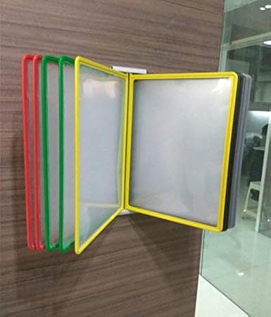 Infomate Plastic Wall Hanging Documents Storage Folders - 10 (A4, Red)