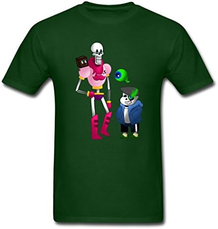 PEILIN Latest Offers Undertale Sans Brother Papyrus Jacksepticeye Men's T-Shirt Forest green X-Large
