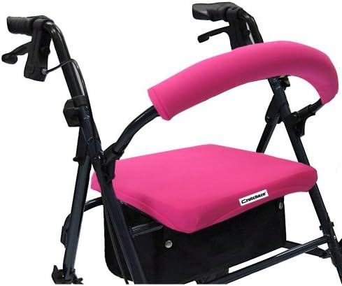 Crutcheze Sport Pink Rollator Walker Seat and Backrest Covers Designer Fashion Accessories Made in USA
