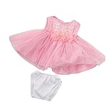 Jili Online Lace Dress Pink Striped Skirt Fit 18 inch American Journey Girl My Life Doll