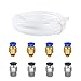 Ewigkeit PTFE Teflon Tube with PC4-M6 Pneumatic Fitting and PC4-M10 Straight Quick in Fitting for 3D Printer 1.75mm Filament(Pack of 9cs)