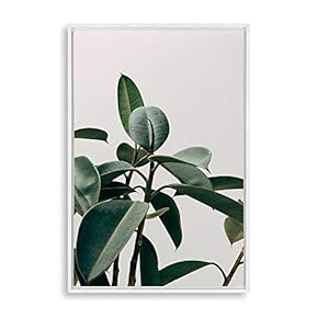 Framed Canvas Wall Art Green Plants Canvas Prints Home Artwork Decoration for Living Room,Bedroom - 16x24 inches