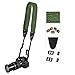 Eggsnow Camera Shoulder Neck Strap Knit Broaden Universal Camera Belt Strap with Connect Buckle for Women Men All DSLR SLR Nikon Canon Sony Olympus Pentax Samsung(Upgraded)-Green