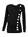 BlackCherry Women's Long Sleeve Cowl Neck Buttons Maternity Tunic Top T-shirt, Black, Medium