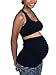 Maternity Belly Band - 4-Way Stretch Post Partum Belly Band For Lumbar & Back Support - Pregnancy Must Haves (Black-Medium)