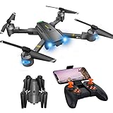 Drone with Camera - RC Drones for Beginners, WiFi FPV Drone w/ 720P HD Camera/Voice & APP Control/Trajectory Flight/Altitude Hold/Gravity Sensor, VR Game, Drone with Camera for Adults & Kids