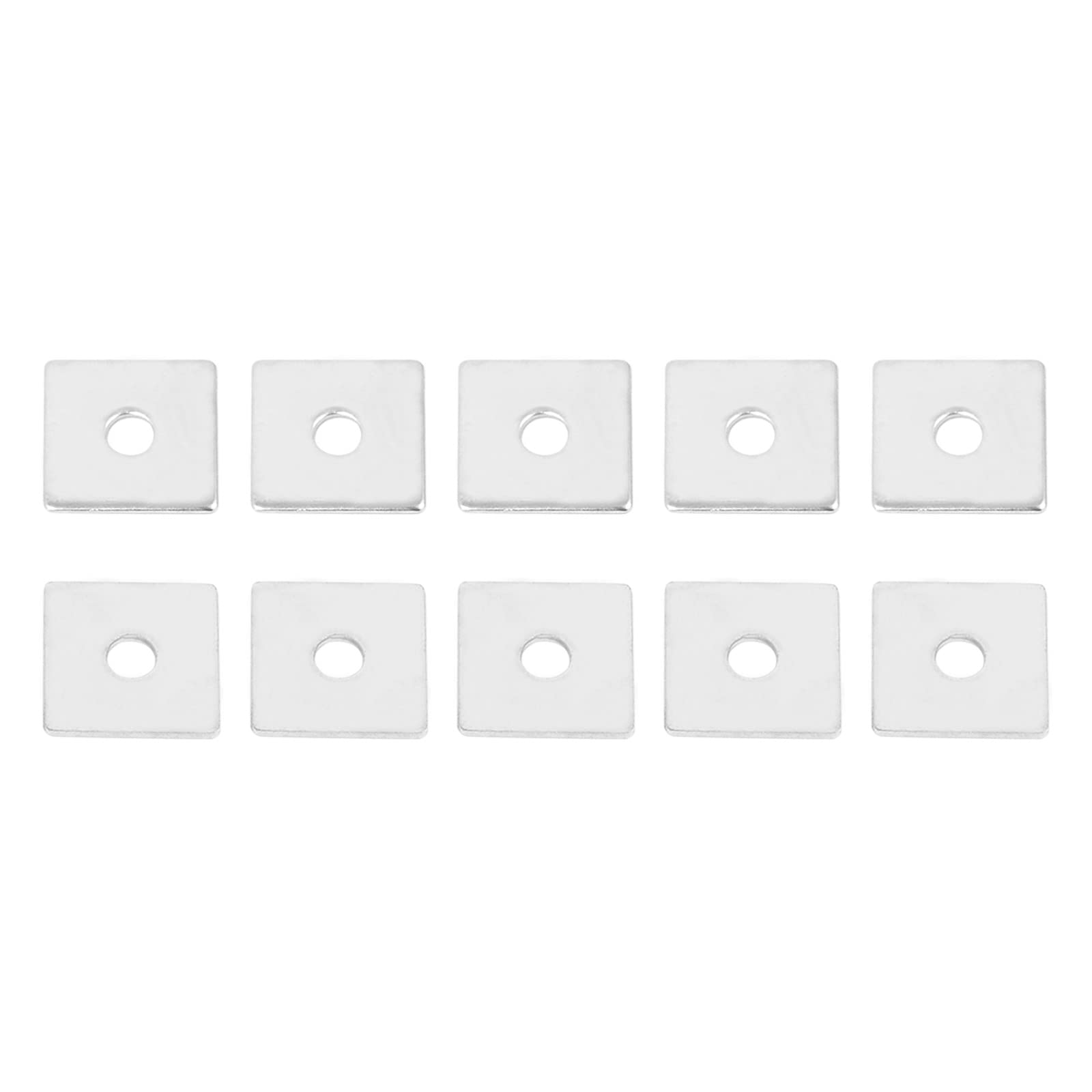 DTGN 20mmx20mmx1mm(LxWxT) 304 Stainless Steel Square Flat Washers - 20Pack - Good for M4 Industrial Machinery Bolt Nut - Square Gaskets - Silver Tone