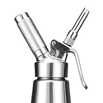 Classic All Stainless Steel Whipped Cream Dispenser 1 Quart - Professional Culinary Cream Whipper with Full Set Injector Tips - Professional 2-Pint Size, Free Recipes Included