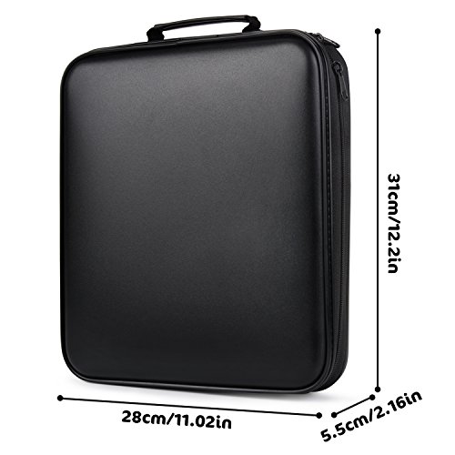 COOFIT CD Case, 160 Capacity DVD Case CD Wallets Storage Organizer Flexible Plastic Protective DVD Storage