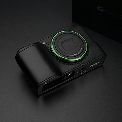 Gariz Genuine Leather XS-CHGRIIBK Camera Metal Half Case for Ricoh GR II, Black