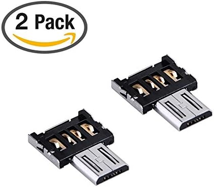 Newkeen 2-Pack micro usb to usb otg adapter otg function Turn into Phone usb Flash Drive Mobile Phone Adapters (2-Pack OTG)