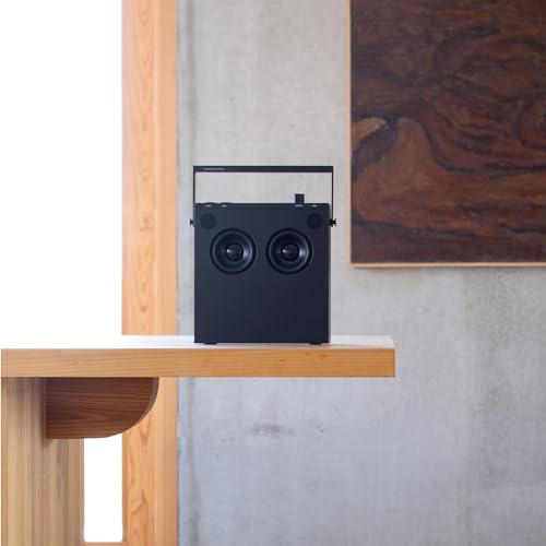 Teenage Engineering OB-4 Portable Wireless Bluetooth Stereo Speaker, FM Radio, Rechargeable and Durable Bacteria with 40 Hours Life, Black
