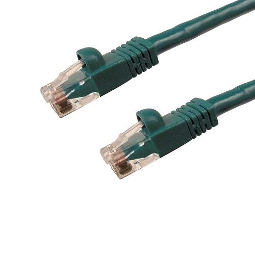 Kentek 25 Feet FT CAT6 UTP Patch Cable 24 AWG 550 MHz Category 6 Unshielded Twisted Pair Short Body Connector Snagless Molded Boot Ethernet RJ45 Network Internet Cord Green