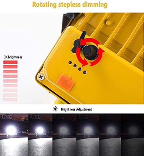 UWY LED Flutlicht IP65 LED Arbeitslicht | LED-Flutlicht mit Fernbedienung, für Camping Gartenbeleuchtung – Bild 3