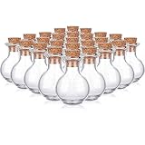 30 Pieces 0.9 x 0.6 inches Mini Glass Bottles Clear