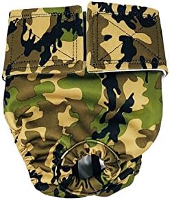 Barkertime Swim Diapers for Hydrotherapy Dogs - Made in USA - Camo Waterproof Swim Diaper for Dogs, S, With Tail Hole