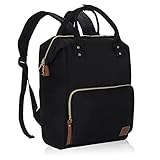 Veegul Wide Open Multipurpose School Backpack Lightweight Travel Bag 20L Black