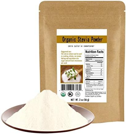 CCnature Organic Stevia Powder Natural Sweetener Zero Calorie Sugar Substitute 2oz