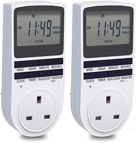 Timer Socket, BMK Digital Electrical Timer Socket Plug-in Timer Switch with Reset Tool, LCD Display and 10 Programmable Programs and Anti-Theft Random Mode for Lighting, Fans, etc.