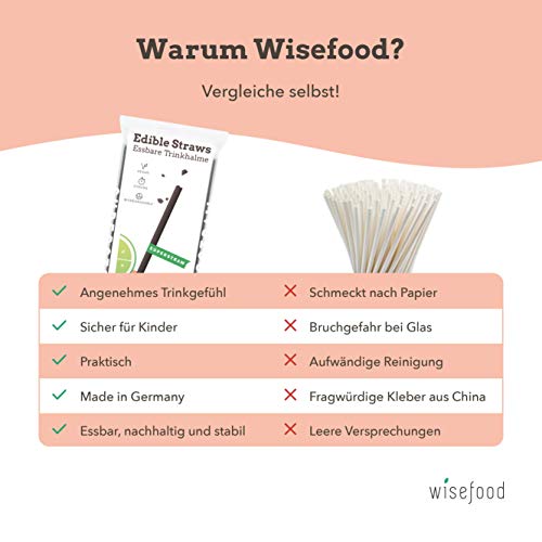 Wisefood - Essbarer Strohhalm - essbarer Trinkhalm als Alternative zu Glasstrohhalme Einweg-Plastik-Strohhalm… – Bild 8