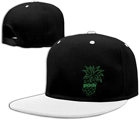 Guoren Psych Pineapple Unisex Adjustable Contrasting Hip-pop Cap White