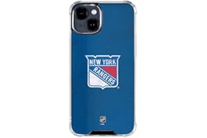 Skinit Clear Phone Case Compatible with iPhone 15 - Officially Licensed NHL New York Rangers Distressed Design