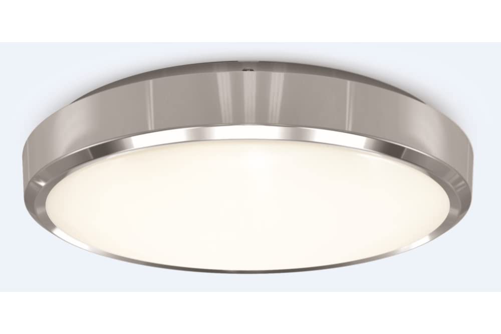 4lite Smart Circular Ceiling Light (Chrome) 1160lm IP54 Rated Surface Mounted Ceiling or Wall Bulkhead Lighting Fixture with Smart Lighting - 4L1/3320-4 Yr Guarantee — image 1