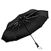 Punming Umbrella,Windproof Compact Travel Umbrella 60MPH/300T Auto Open Close Folding Umbrella (Black)