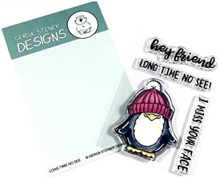 Long Time No See Penguin 3x4 Clear Stamp Set