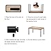 Need Computer Desk, 47 inch Home Office Desk, Modern Simple Style Home Office Gaming Desk, Basic Writing Table for Study Student, Black Metal Frame, Teak