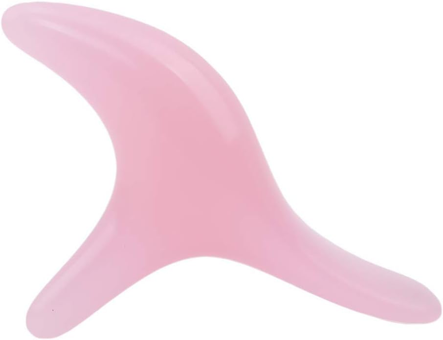 Yunzee Bird Modeling Triangle Shaped Massage Tool Chinese Traditional Acupuncture Massage Hand Body Gua Sha Board Therapy Tool,Pink,Beeswax