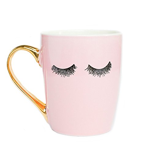 Pink Eyelashes Gold Coffee Mug, Gold, Gift for Boss, Gift for Her, Girl Boss, Coffee Mugs, Boss Lady, Lashes Coffee Mug Lashes Boss Lady Mug