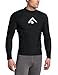 Kanu Surf Men's Long Sleeve Platinum UPF 50+ Rashguard Swim Tee, Black, Large