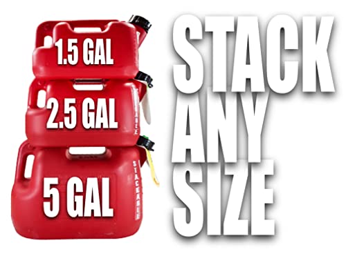 Fuelworx 5 Gallon Gas Can, CARB Compliant, Stackable, Red photo 10