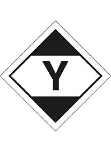 Caledonia Signs 59838 LQ Diamond Y-Air Transport (ADR 2011) Label, 100 mm x 100 mm (Pack of 100)